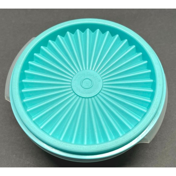 Tupperware Bowl with Teal Lid 1323-23 812-25 Vintage Replacement Parts - Picture 4 of 9